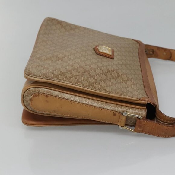 CELINE Macadam Canvas Shoulder Bag PVC Beige Gold Auth nb297 - Picture 5 of 16